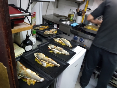 Sea bass preparation